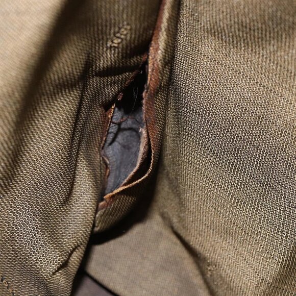 FENDI Zucca Canvas Mamma Baguette Tote Bag Black Brown Auth 147540 - Picture 12 of 16